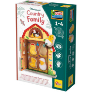 Gioco educativo in legno Montessori famiglia di galline di campagna - Lisciani