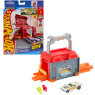 Hot Wheels: City Repair &amp; Go officina di riparazione set di pista base – Mattel