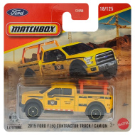 Matchbox: 2015 Ford F-150 Camion da cantiere giallo in miniatura 1/64 - Mattel