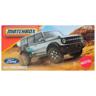 Matchbox: Mini auto Ford Bronco 2021 grigio in scatola di cartone 1/64 - Mattel