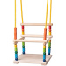 Altalena in legno colorata con schienale - Woodyland