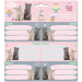 Ars Una: Cute Animals - Tea Party, etichette per quaderni a tema gatti, confezione 3x6 pezzi