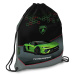Ars Una: Sacca da ginnastica/sacca sportiva verde con motivo Lamborghini 32x42 cm