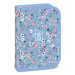 Ars Una: astuccio portapenne Pearl Blossom blu pieghevole e completo 12,8x19,3x3,6 cm