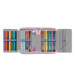Ars Una: astuccio portapenne Pearl Blossom blu pieghevole e completo 12,8x19,3x3,6 cm
