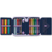Ars Una: astuccio ripiegabile floreale Navy Bloom completo 12,8x19,3x3,6 cm