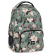 Ars Una: zaino scolastico verde floreale AU-6 34x45x26cm
