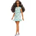 Barbie: bambola Fashionista alla moda con abito a quadri verde e bianco - Mattel