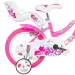 Bicicletta per bambini Flappy 16” con cestino e seggiolino per bambola, colore rosa-bianco – Dino Bikes