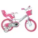 Bicicletta per bambini Hello Kitty rosa e bianca, misura 16" - Dino Bikes