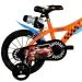 Bicicletta per bambini Hot Wheels 14” con portaborraccia e rotelle laterali, colore arancione-nero – Dino Bikes