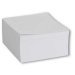 Blocco note quadrato 8,5×8,5×4 cm, 500 fogli bianchi, incollato
