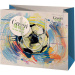 Borsa regalo Green Grass di medie dimensioni con motivo a pallone da calcio 18x10x23 cm