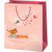 Borsa regalo di taglia normale con stampa di bassotti 11x6x14 cm