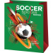 Borsa regalo gigante con motivo a pallone da calcio 33x15x44,5 cm