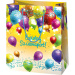 Buon compleanno! Grande borsa regalo esclusiva gialla 26 x 13 x 33 cm