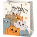 Cardex: "Evviva!!!" grande borsa regalo con gatti 26x13x33cm