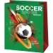 Cardex: Grande busta regalo con motivo a pallone da calcio, 26,7x13,7x33 cm