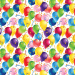 Carta da regalo con stampa di palloncini colorati 100x70 cm