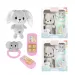 Coniglio di peluche Little Stars con sonaglio e telefono, in varie versioni, 1 pezzo