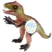 Dino World: Figura di dinosauro Velociraptor in vinile con suono, imbottitura in cotone, 35 cm
