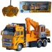 Escavatore o autogru da cantiere telecomandato RC con luci in due varianti, frequenza 27MHz, scala 1/36, 20 cm