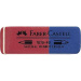 Faber-Castell: gomma di caucciù blu/rossa per matite e penne