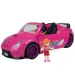 Fashion Sport Car: Set auto sportiva rosa con luci e suoni, con elicottero