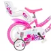 Flappy bicicletta per bambini da 12” con cestino e seggiolino per bambole, colore rosa-bianco - Dino Bikes