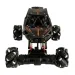 Jeep Cross Country telecomandato RC con sospensioni a molla e effetti luminosi, movimento laterale, 21 cm, 2,4 GHz