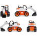 LENA: GIGA TRUCKS escavatore gigante di colore arancione, 63 cm