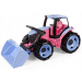 Lena: Trattore gigante con pala anteriore, colore rosa, 62 cm