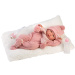 Llorens: Nica, bambola neonata da 40 cm con biberon e cuscino.