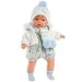 Llorens: Sasha bambola piangente di 38 cm con cappello blu e bianco