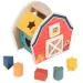 Luna: Gioco educativo in legno a forma di casetta con selezionatore di forme colorato