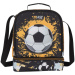 Luna: Must Team Borsa termica per la merenda a due scomparti con stampa di palloni da calcio 22x16x28 cm