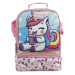 Luna: Must Team borsa termica per la merenda con unicorni a due scomparti 22x16x28 cm