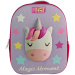 Luna: Zainetto per lasilo arrotondato Must Team con stampa 3D a tema unicorno 26x10x32 cm