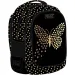 Luna: Zaino nero con farfalle Must, 3 scomparti, 32x18x43 cm