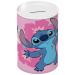 Luna: salvadanaio cilindrico in metallo con motivo Disney Stitch 10x15 cm