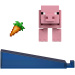 Minecraft: Figura del maiale con accessori - Mattel