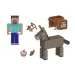 Minecraft: set di figure Steve e Asino - Mattel