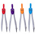 Nebulo: compasso in metallo in custodia in PVC con 1 punta di ricambio, disponibile in diverse varianti.