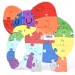 Numerosi puzzle di elefanti educativi in legno