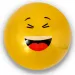 Palla di gomma con motivo emoji in diverse varianti 23 cm