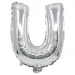 Palloncino in mylar a forma di lettera, colore argento – Lettera U 32cm