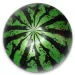 Pallone di gomma verde-nero a forma di anguria 23 cm