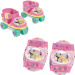 Pattini a rotelle rosa Principesse Disney con protezioni, misure 22-29 - Mondo Toys