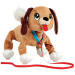 Peppy Pups: cane di peluche marrone con guinzaglio 28 cm
