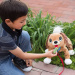 Peppy Pups: cane di peluche marrone con guinzaglio 28 cm